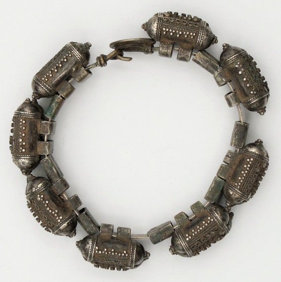 Bangle Bracelet Talisman Silver Antique Sri Lanka… - image 2