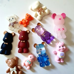 Luminous Cute Colorful Bear Shoe Charms For Diy Glow - Temu