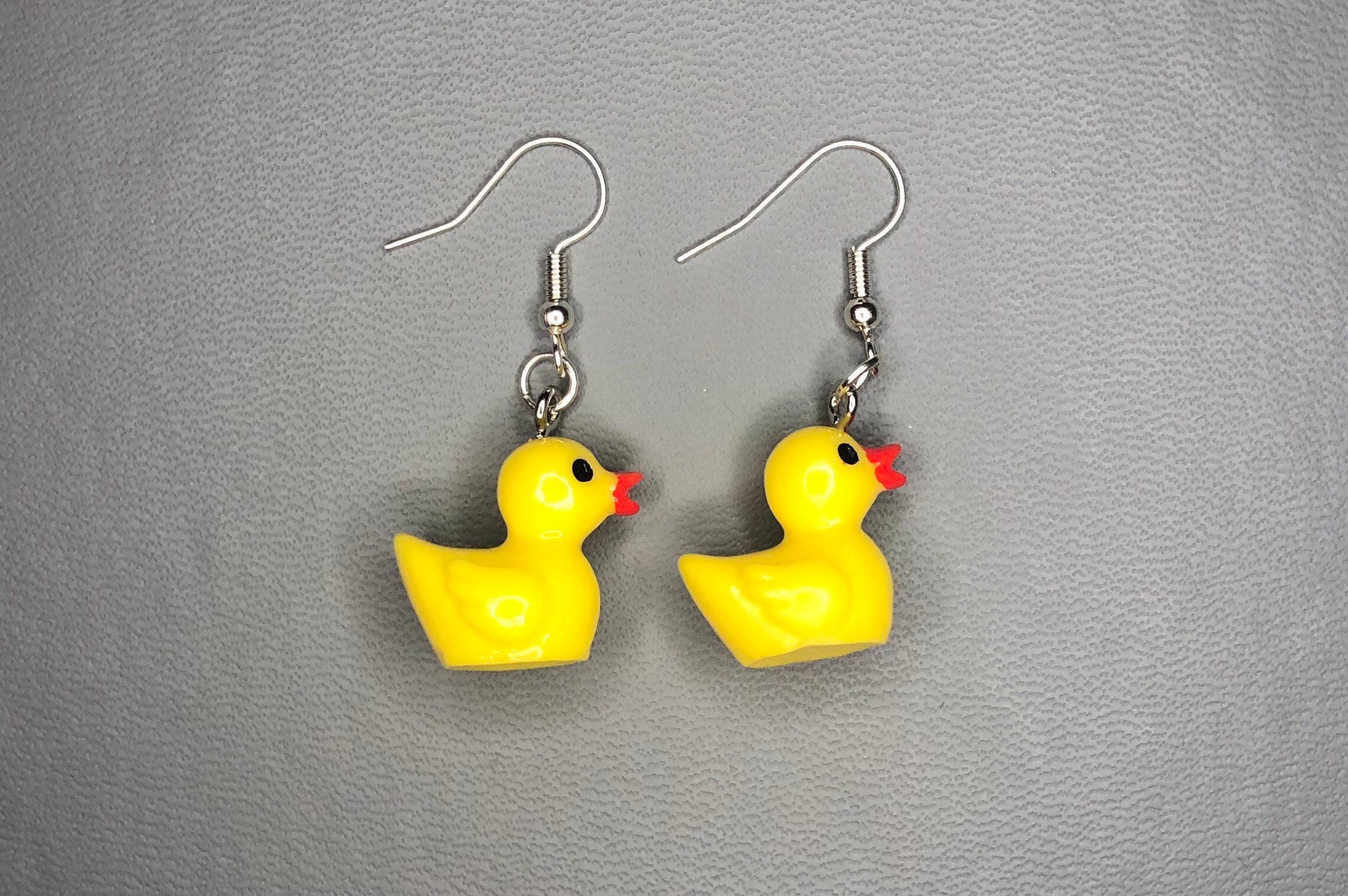 Yellow rubber duck earrings Etsy