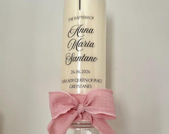 Personalised Baptism Candle | Custom Made to Order