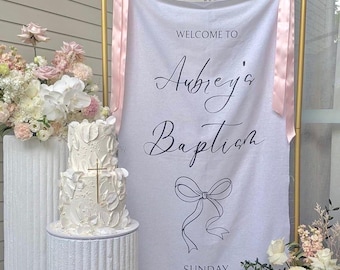 Linen Welcome Signage