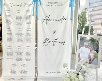 Linen Seating Chart Signage