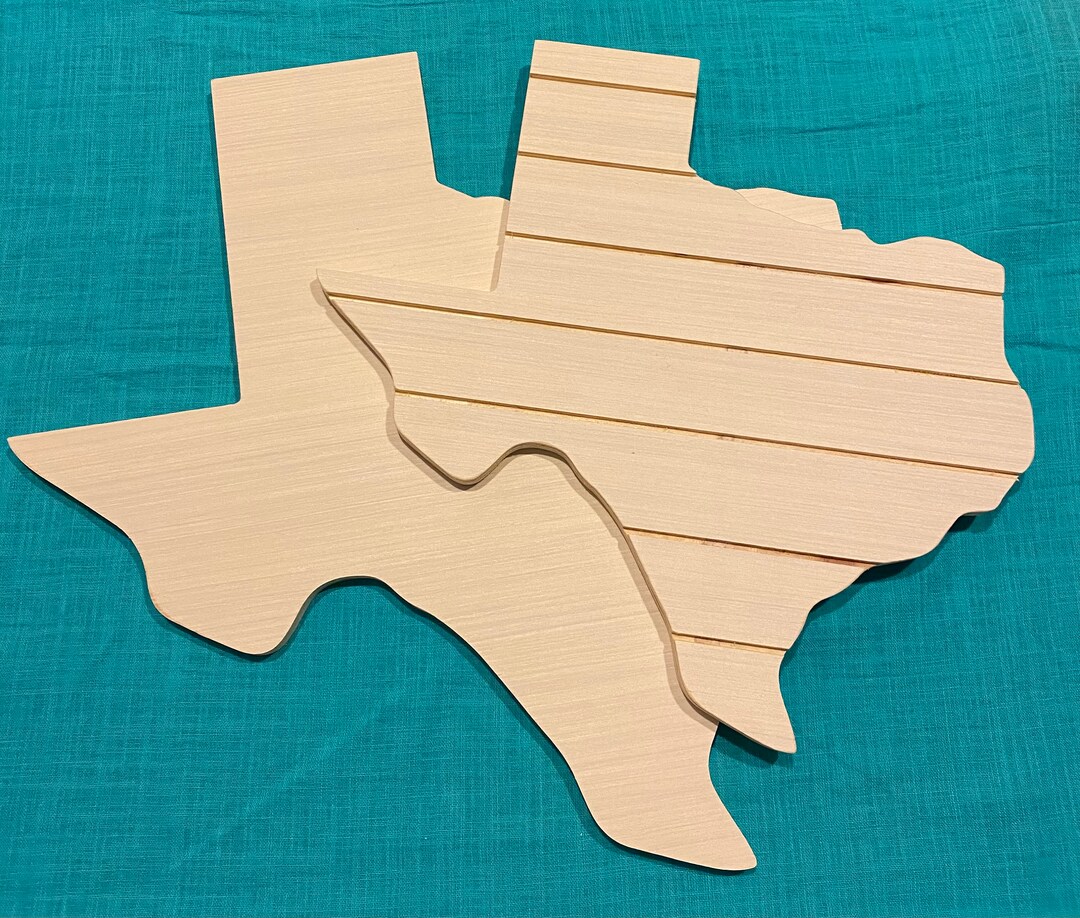 Texas Wood Cutouts Blank or Shiplap Etsy
