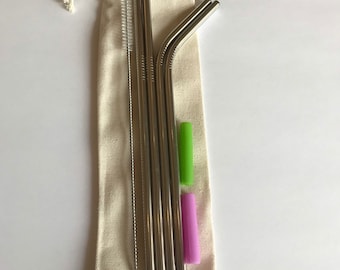 Stainless Steel Drinking Straw Set