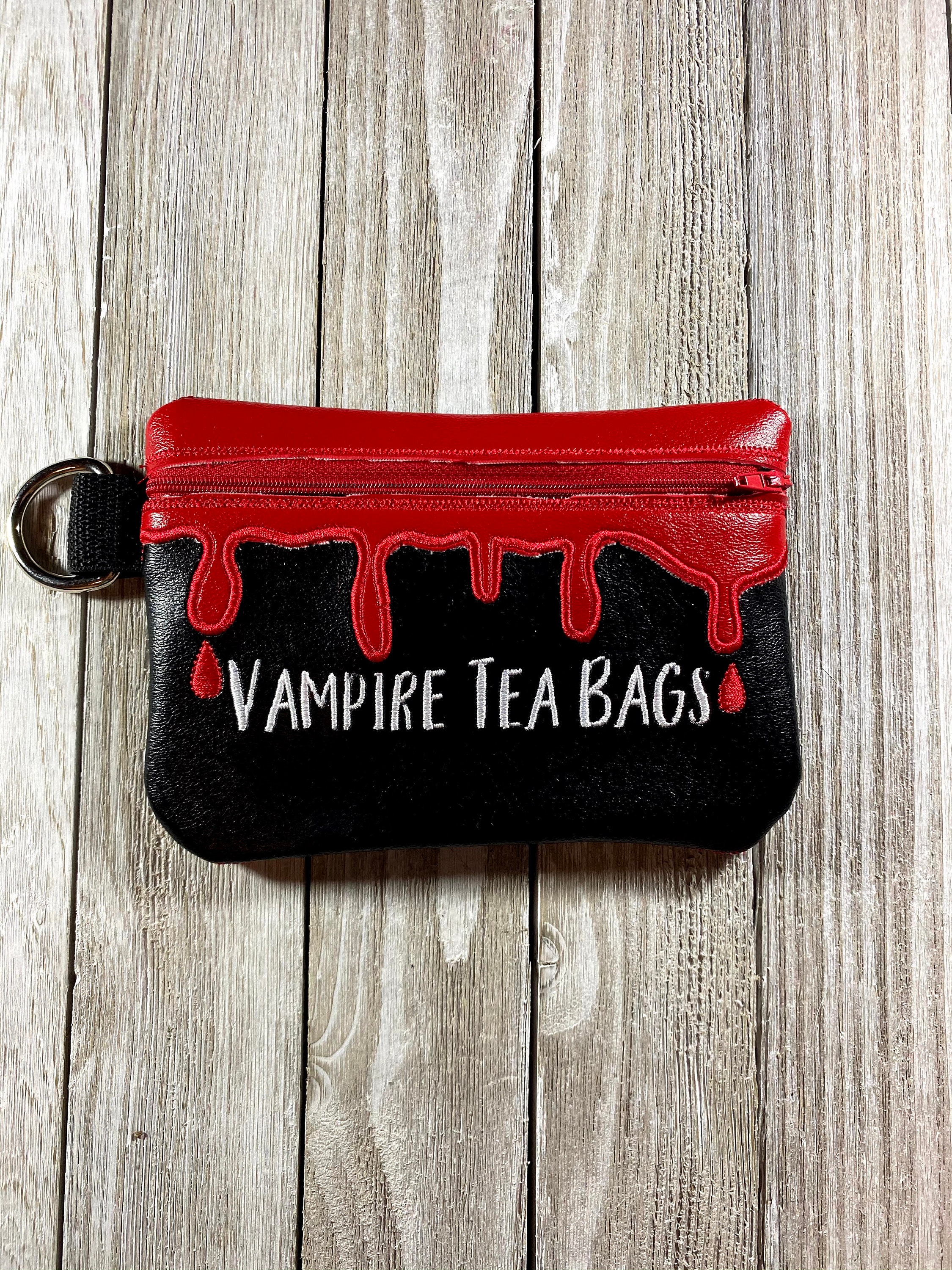 Vampire Tea Bags Flat Cosmetic Fabric Zipper - Etsy