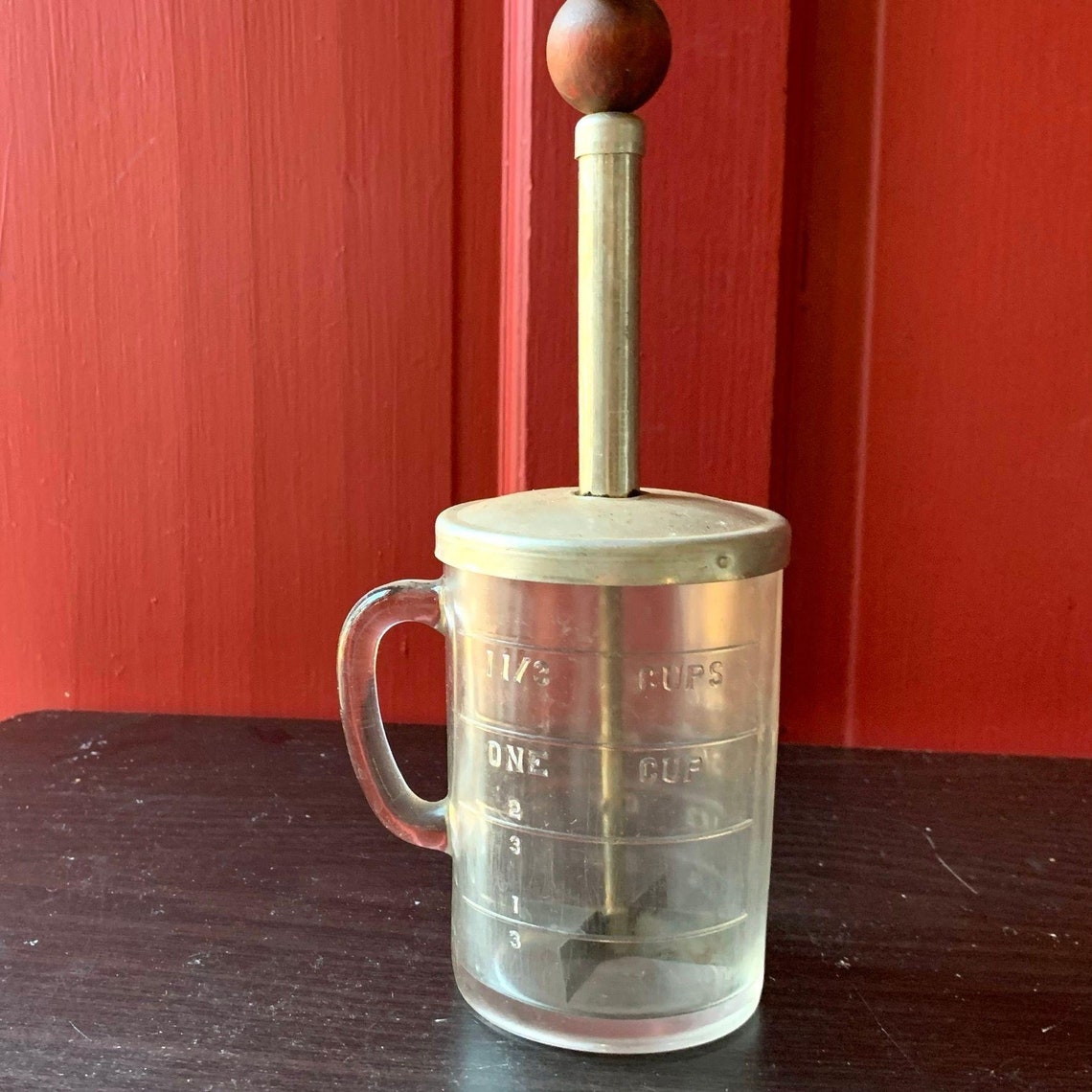 Incredible Vintage Handled Nut Chopper Measurement Markings Etsy