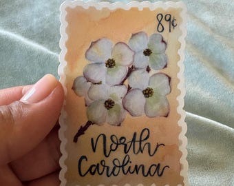 North Carolina Dogwood Stamp Sticker