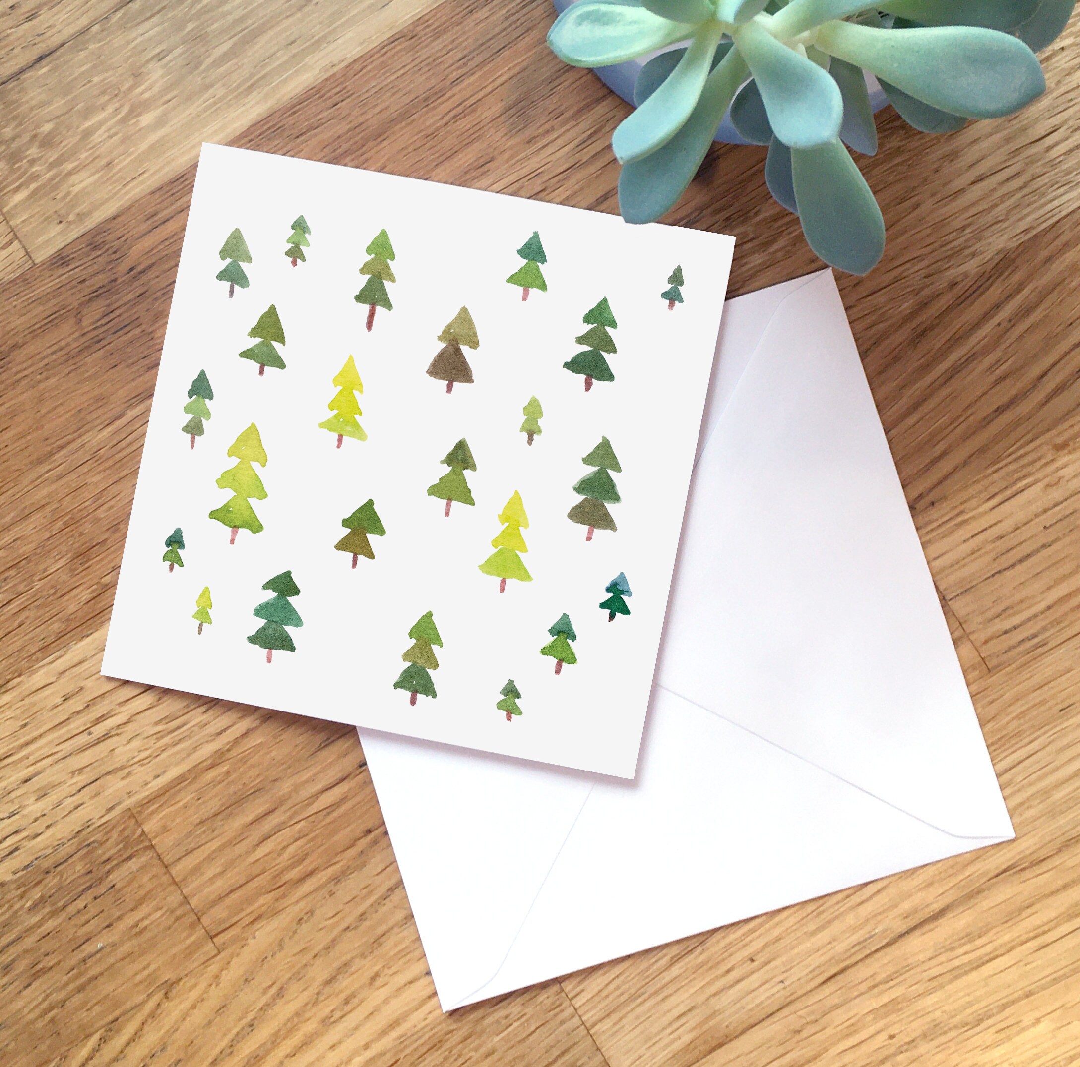 Woodland card greetings card notecard | Etsy