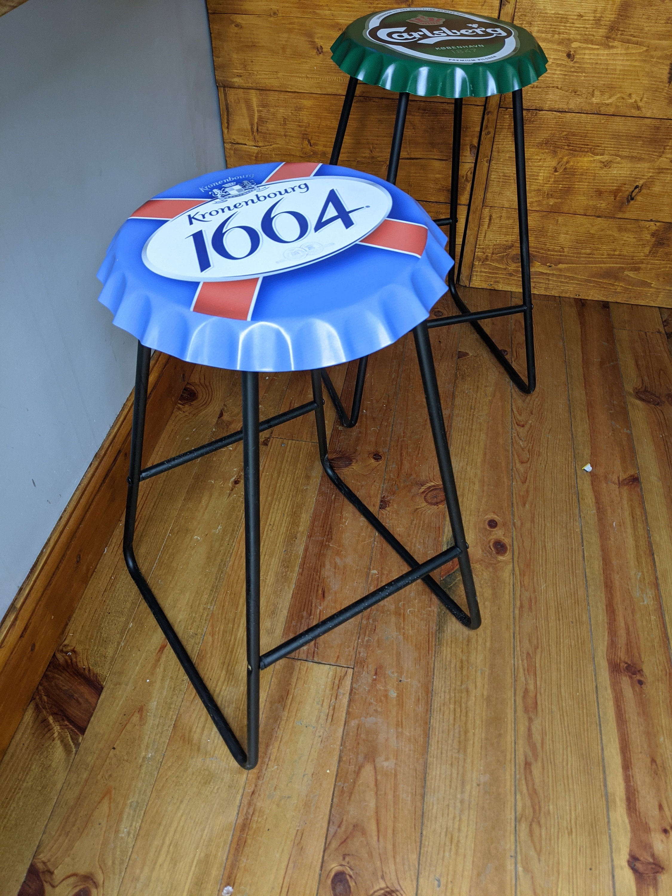 1664 Man Cave Bar Stool x1 Home Bar Indoor/Outdoor Bottle Cap Etsy