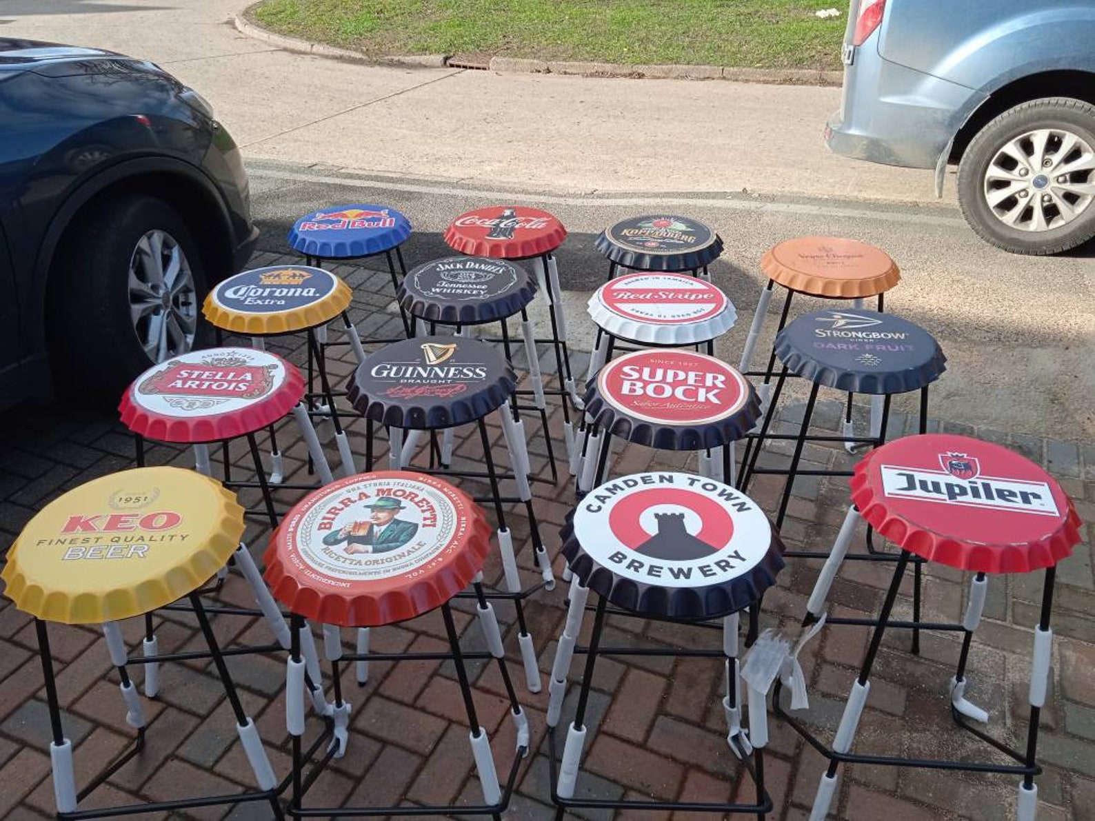 Bar Stool Man Cave Bar Stool Home Bar Bottle Top Cap Custom Etsy UK