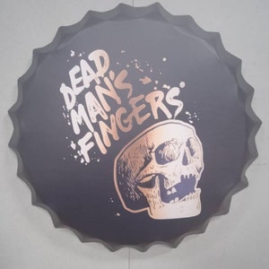 Dead man's fingers metal bottle top large 35cm Bar Signs Pub Man Cave Wall Sign  Circle Plaques bottle cap