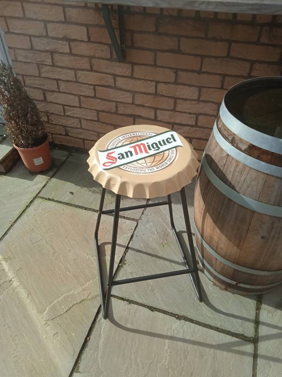 San Miguel Bottle Top Bar Stool Home Bar Man Cave Etsy UK