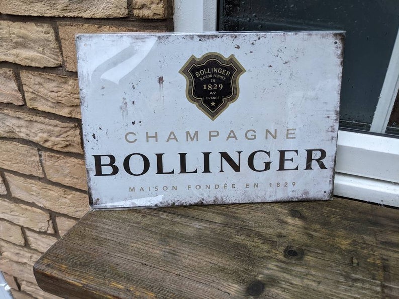 Bollinger champagne A4 metal sign 20x30cm man cave plaque wall art gift image 2