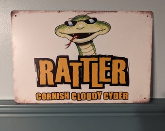 Rattler Cider metal sign 30x20cm gift home bar man cave a4