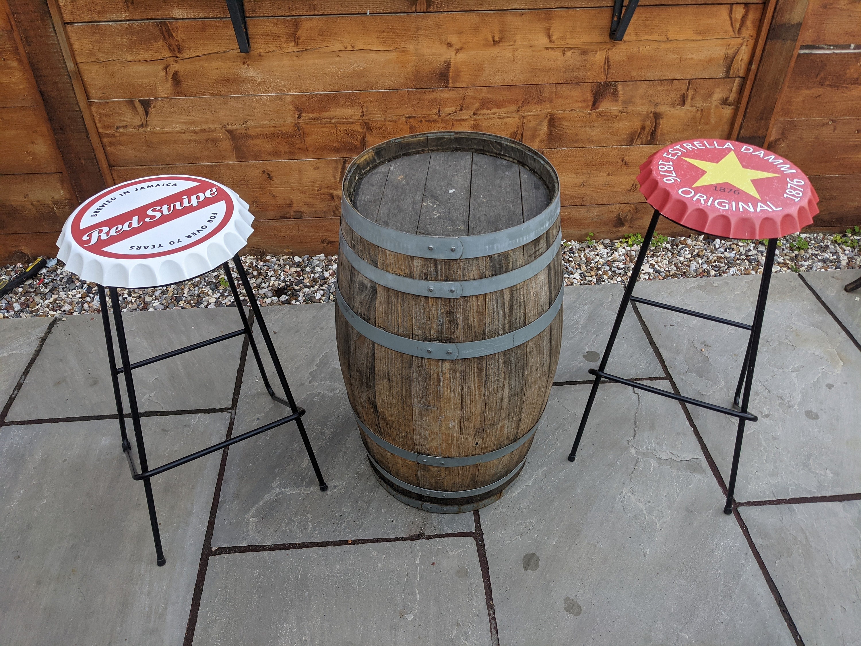 Red Stripe Man Cave Bar Stool x1 Home Bar Indoor/Outdoor Etsy