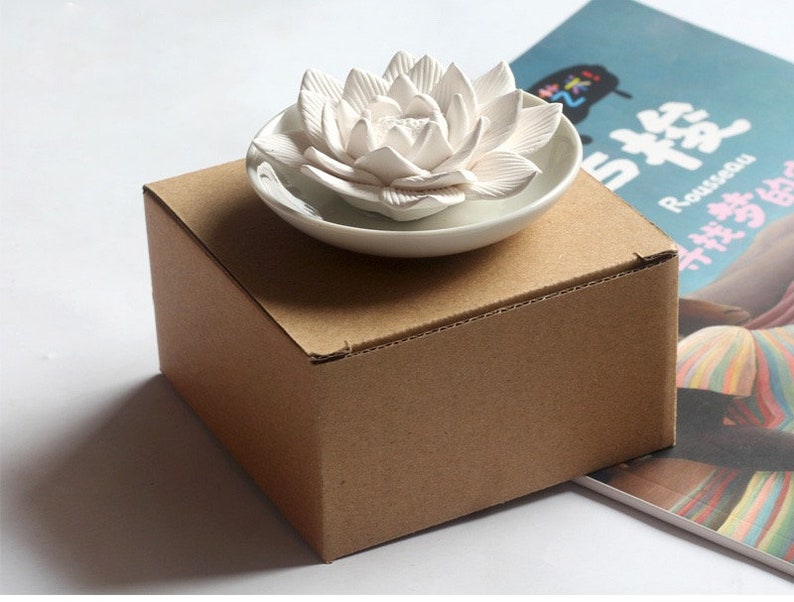 Rose Lotus Flower Ceramic Stone Diffuser aromatherapy Etsy