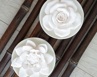 Handmade Ceramic Flower Essential Oil Diffuser, Aromatherapy Decor