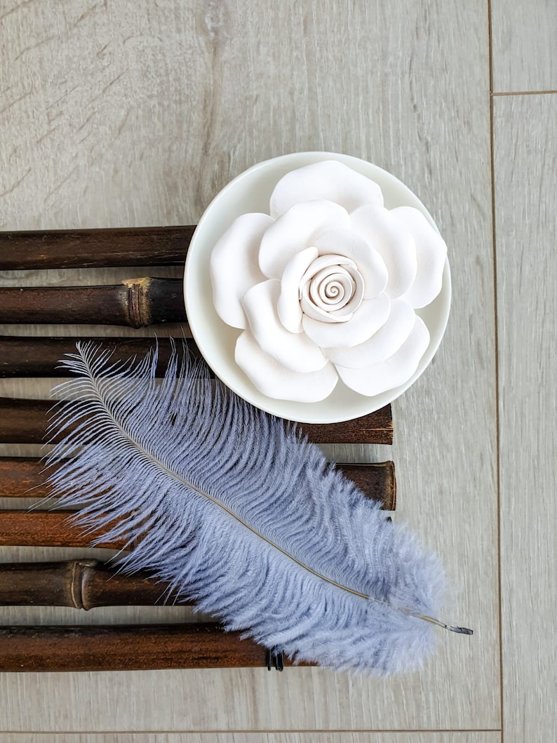 Rose Lotus Flower Ceramic Stone Diffuser Aromatherapy Etsy UK