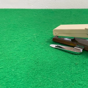Vintage Rexel Meteor Stapler, No-28 Desk, Made In England, Art Deco , primitive, old, antique shape, retro item, rustic, vintage Style.