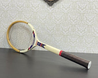 Raquette De Tennis Vintage Slazenger Challenger No.1 En Bois - Occasion, Marques D'usage Mais Fonctionnelle