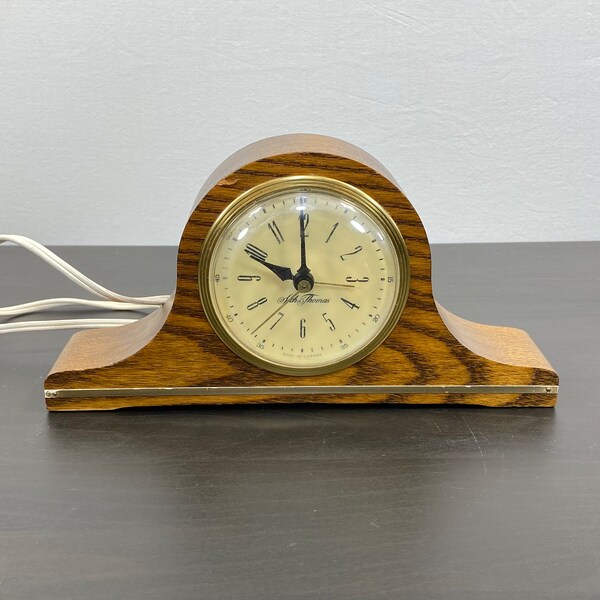 Vintage Seth Thomas Electric Shelf Clock,Table Clock 1920s , Tambour Mantel Clock -Collectible Interior Home Decor Time Pieces, Tested