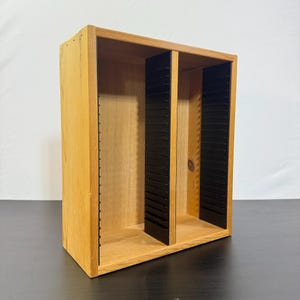 Vintage Holz CD Halter Hält 50 CDs Lagerung Holz CD Audio Lagerung