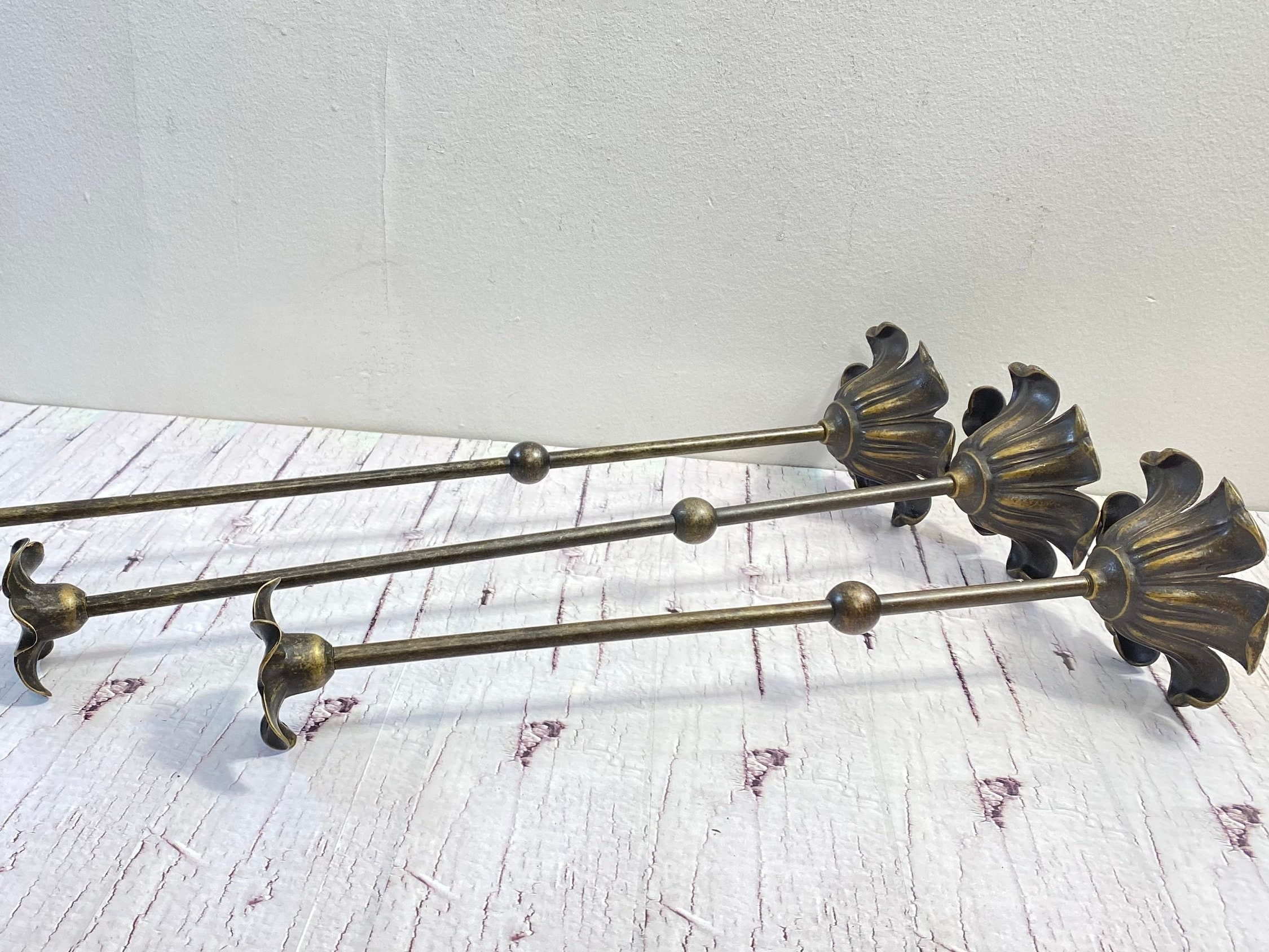 Vintage Italian Brass Candlesticks, Set of 3 Taper Candle Holders - Etsy