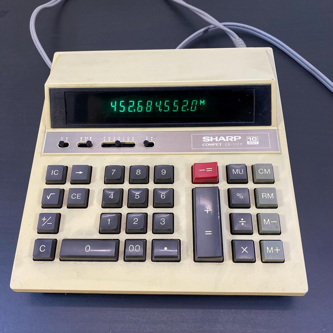 Sharp Compet CS-1122 Desktop Calculator, Electronic Office Machine ...