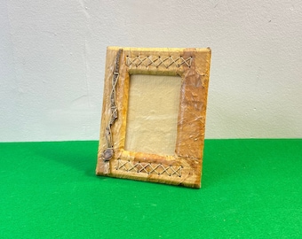 Rustic Wooden Photo Frame, Handmade Distressed Decor