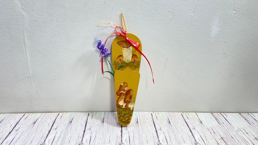 Rustic Wooden Scissor Holder, Wall Decor, Wall Hanging Flower Pot for