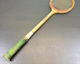 Vintage Wooden Tennis Racket, Skyline Classic Champion Model, Collectible Wood Racquet, Athletic Sports Memorabilia, Sports Collectible.