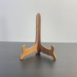 Présentoir en bois Toronto, chevalet de table pliable, support pour photo décoratif, couleur marron, support pour photo vintage, assiette sécurisée, cadeau rustique