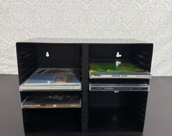 ヴィンテージウッド＆メタルCDラック – ミッドセンチュリースタイルの