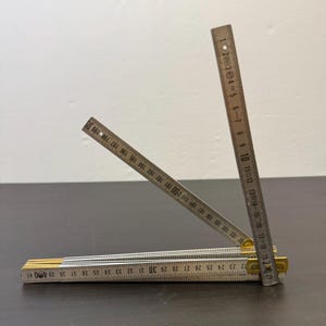 STANLEY ENGLAND, Vintage Gliedermaßstab, Länge 2 Meter, Gliedermaßstab, Metalllineal, Vintage Werkstattwerkzeug, Schulbedarf.