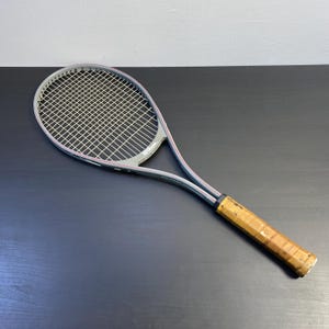 Wilson PRO Court Tennis Racquet, Brown and Gray, Metal Tennis Racket 4 1/2 (L4) Used Hard Court Game, Vintage Sports Collectible, Home Decor