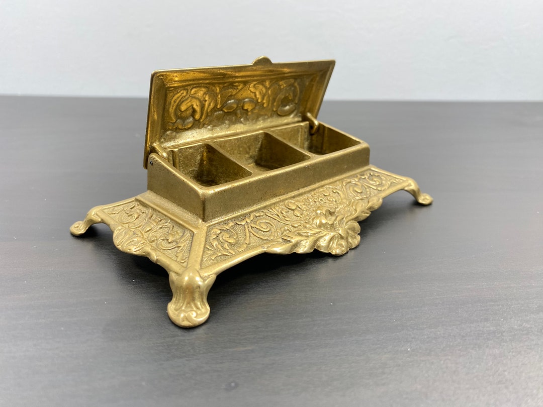 Italian Brass Postage Stamp Holder Vintage Style Victorian Etsy