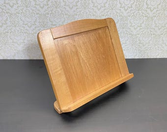 Soporte de madera ajustable para libros de cocina y tabletas. Soporte de madera imprescindible para la cocina. Se pliega completamente.