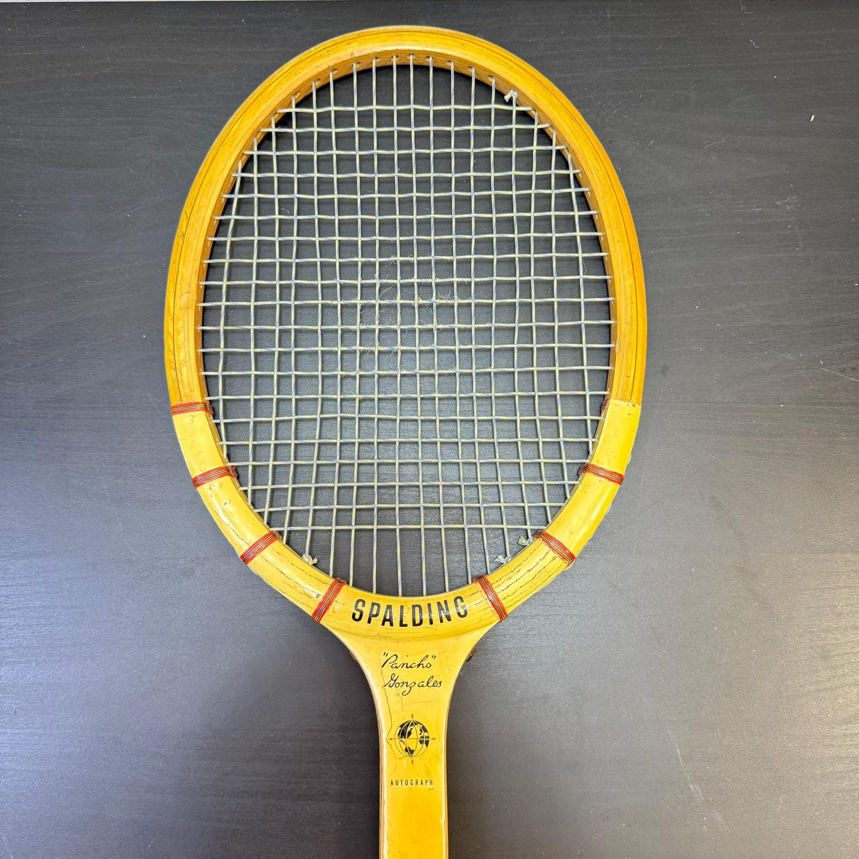 Vintage Spalding Pancho Gonzales Signature Wooden Tennis Racket
