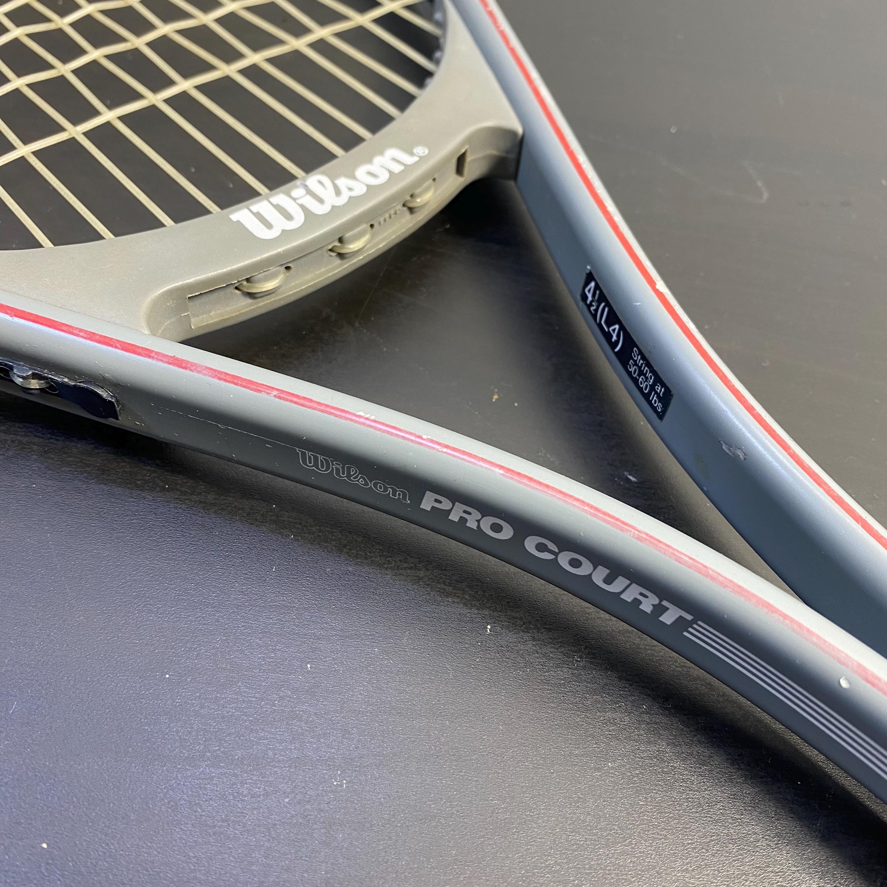 Raquette De Tennis Wilson Metal Vintage – Manche 4 4 1/2 – Petits Points De Rouille
