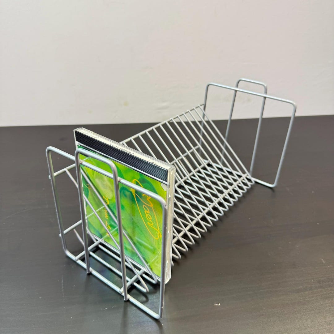 Vintage CD Shelf, CD Stand, Shelf 80s, Metal CD Rack, Vintage Record ...