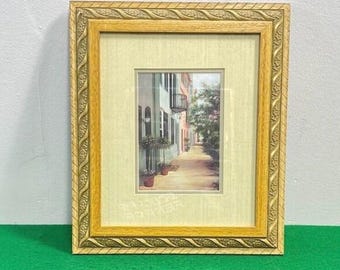 Art Watercolor Picture, Wall Hanging Frame, Home Decor Framed  Picture, Art of House, Mid Century Modern Decor, Vintage, Wooden Frame House