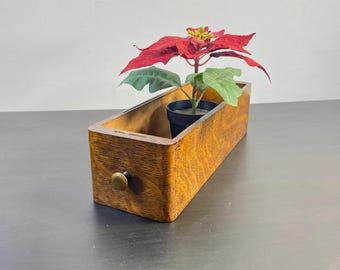 Cajones de máquina de coser vintage, almacenamiento de madera para costureras, organizador de artículos de costura, pomo de cofre rústico, contenedor retro, caja de herramientas, recuerdo.