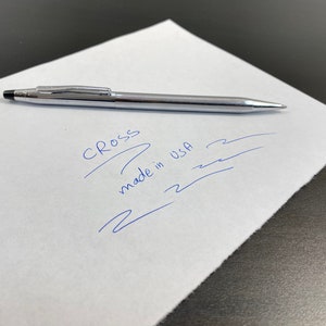 CROSS Classic Ballpoint Pen,Vintage, Century Chrome Lustre, Made in USA, Silver color , Working, Tested, Very Elegant.