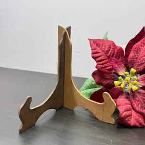 Présentoir en bois, chevalet de table, supports pour photos décoratifs, couleur marron, support pour photos vintage, assiettes sécurisées.