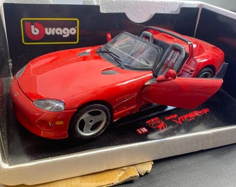 BBurago - 1992 Red Dodge Viper RT/10 - #3025 - 1:18 Scale