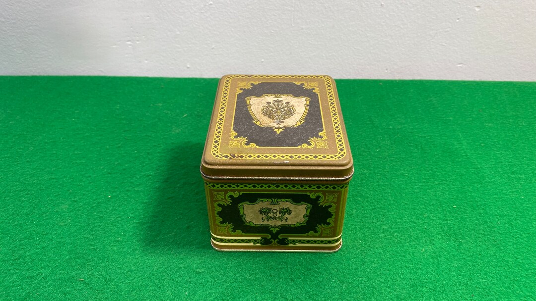Vintage Tin Jewelry Box Storage Keepsake Box Trinket Box Etsy