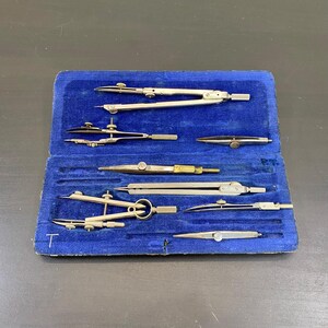Vintage Engineering Drafting Tools, Prep Drafting Tools, Technical Drawing, Vintage Drawing Tool, Architectural Instruments in Case.