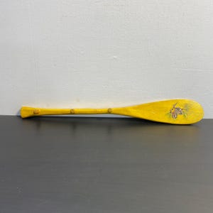 spoon design hanger 17.5" W/ 3 pegs, pine tree, wall mounted yellow home accessories, wooden hat rack, kitchen needs, towel hanger.