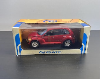 Chrysler PT Cruiser Die Cast Model, 1:18 Scale, Red, GATE, Original Box