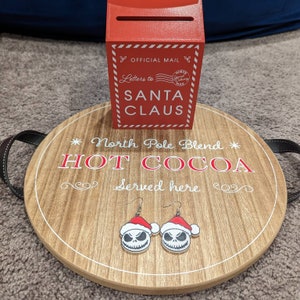 Sandy Claws/Jack Skellington Santa Dangle Earrings